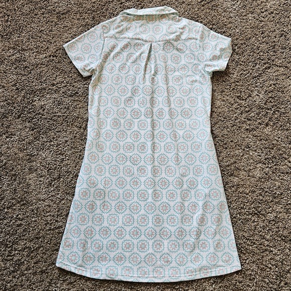 William Murray Golf Dress Womens XS Teal Geometric Floral Polo Short Sleeve - Picture 6 of 7